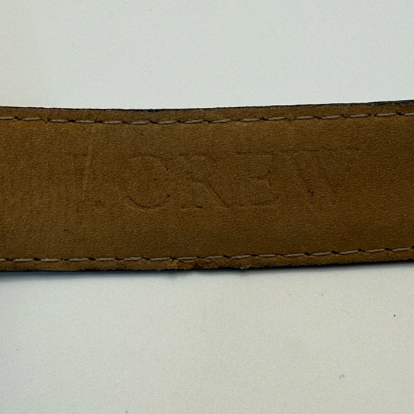 Vintage J.Crew Black Leather Belt Size 27 Made in USA Tortoise Buckle - Picture 9 of 10